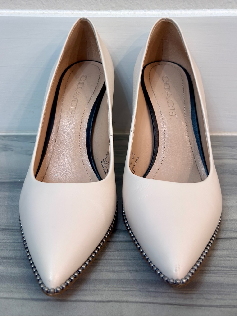 COACH Women's Waverly Pump in Nude color